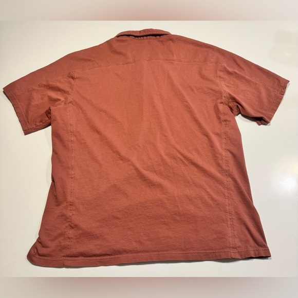 KUHL Polo Shirt Mens XL Rust Red Wildfibre Organic Cotton Hiking Outdoor Casual - Picture 2 of 8